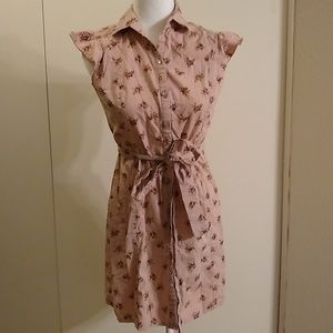 RARE Workers for Freedom button down floral dress